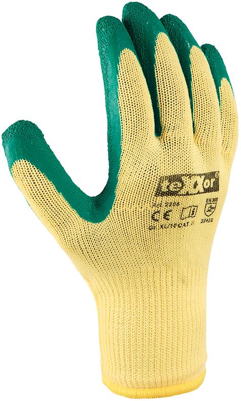 Grobstrick-Handschuh Latex grün Gr. 10 Produktbild img2 L