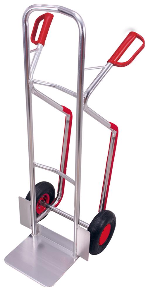 Aluminium-Stapelkarre 200kg, luftbereift Produktbild img1 L