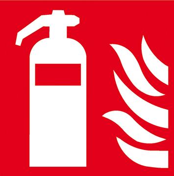 Brandschutzschild 200x200mm, Folie selbstklebend Produktbild img1 L
