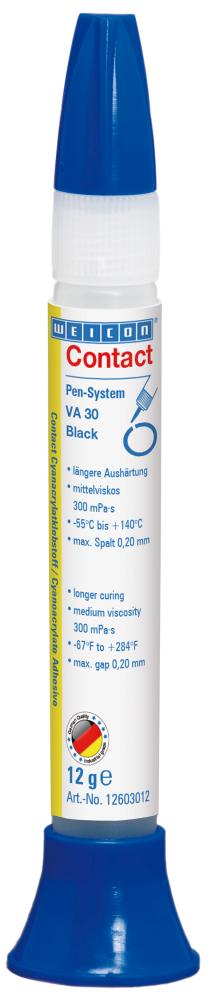 Sekundenkleber Contact VA 30 Black 12g Produktbild img1 L