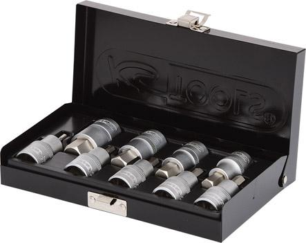 Bit-Steckschlüsselgarnitur 1/2" 4-17mm 9-tlg. Innensechskant Produktbild img1 L