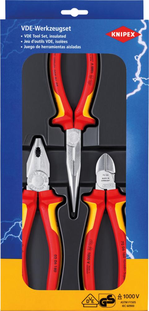Zangen-Set Sicherheits-Paket VDE 3-tlg. Produktbild img1 L