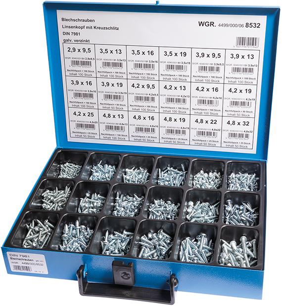 Sortiment Blechschrauben DIN 7981 verzinkt Produktbild img1 L