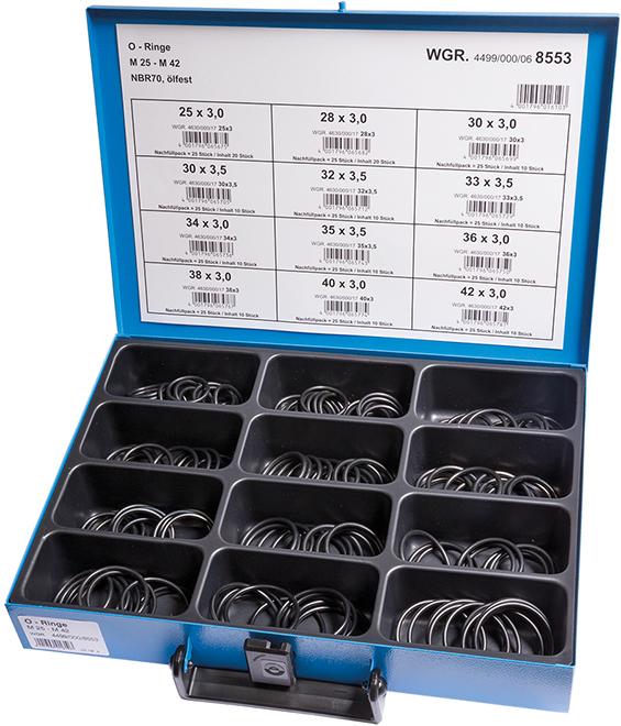 Sortiment O-Ringe M25-M42 NBR 70 ölfest Produktbild img1 L