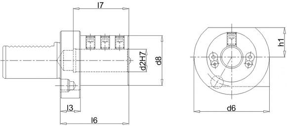VDI-Werkzeughalter, Form E2 Produktbild img2 L