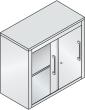 Schiebetüren-Beistellschrank in Schreibtisch-Höhe Produktbild img1 S