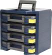 Trageschrank HandyBoxxserPolypropylen mit 4 Sortimentskoffern blau raaco Produktbild img1 S