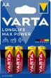 Batterie LONGLIFE VARTA Max Power AA 4er Blister Produktbild img1 S