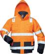 PU-Warnschutz-Pilotjacke leuchtorange/marine Produktbild img1 S