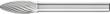 HM-Frässtift, 6-mm-Schaft, Flammenform B, Zahnung 3 Produktbild img1 S