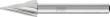 Frässtift HSS Spitzkegelform G 1020 1 6mm 10x20mm Pferd Produktbild img1 S
