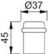 Boden-Türstopper Edelstahl 45x37mm Produktbild img2 S