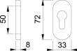 Schlüsselrosette 55S Aluminium PZ F1 Produktbild img2 S
