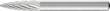 Frässtift HSS Spitzbogenform K 0618 3 6mm 6x18mm Pferd Produktbild