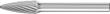 HM-Frässtift, 6-mm-Schaft, Rundbogenform RBF (Baumform), Zahnung 3 Produktbild img3 S