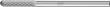 HM-Kleinfrässtift, 3-mm-Schaft, Kugelzylinderform (Walzenrund) WRC, Zahnung 5 Produktbild img2 S