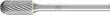HM-Kleinfrässtift, 3-mm-Schaft, Kugelzylinderform (Walzenrund) WRC, Zahnung 5 Produktbild img3 S