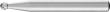 HSS-Frässtift, 6-mm-Schaft, Kugelform F, ohne Spanbrecher, Zahnung 3 Produktbild img1 S