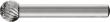 HSS-Frässtift, 6-mm-Schaft, Kugelform F, ohne Spanbrecher, Zahnung 3 Produktbild img4 S