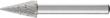 Frässtift HSS Spitzkegelform G 1020 3 6mm 10x20mm Pferd Produktbild