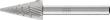 HSS-Frässtift, 6-mm-Schaft-Ø, Spitzkegelform G, Zahnung 3 Produktbild img3 S