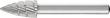 HSS-Frässtift mit 6-mm-Schaft-Ø, Spitzbogenform K, Zahnung 3 Produktbild img2 S