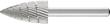 Frässtift HSS Spitzbogenform K 1630 3 6mm 16x30mm Pferd Produktbild