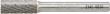 HM-Frässtift, 6-mm-Schaft, Zylinderform ZYA-S, mit Stirnverzahnung, Zahnung C Produktbild img3 S