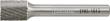 HM-Frässtift, 6-mm-Schaft, Zylinderform ZYA-S, mit Stirnverzahnung, Zahnung C Produktbild img4 S