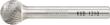 HM-Frässtift, 6-mm-Schaft, Kugelform KUD, Zahnung C Produktbild img5 S