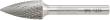 HM-Frässtift, 6-mm-Schaft, Geschossform SPG (Spitzbogen), Zahnung C Produktbild img3 S