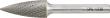 HM-Frässtift, 6-mm-Schaft, Geschossform SPG (Spitzbogen), Zahnung C Produktbild img4 S