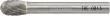HM-Frässtift DIN 8032, mit 6-mm-Schaft, Tropfenform TRE, Zahnung C Produktbild img2 S
