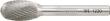 HM-Frässtift DIN 8032, mit 6-mm-Schaft, Tropfenform TRE, Zahnung C Produktbild img4 S