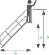 Aluminium-Industrietreppe mit Handlauf, Neigung 45° Produktbild img2 S