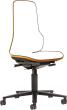 Bimos Arbeitsstuhl Neon orange,ohne Polster Sitzhöhe 450-620 mm mit Rollen Produktbild