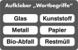 Aufkleber-Set, 6tlg. 70x300mm für Wertstoffsammler Produktbild img1 S