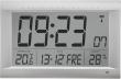 LCD Funkwanduhr digital display silber matt Produktbild img1 S