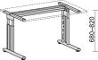 Schreibtisch Flex, C-Fuß, HxBxT: 680–820x1200x800 mm Produktbild img2 S
